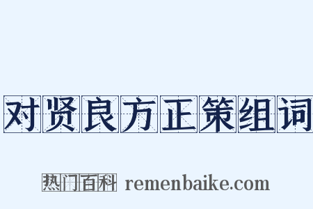 对贤良方正策组词是什么意思的图片